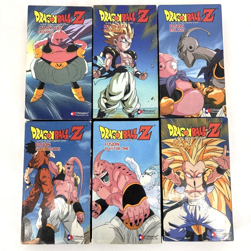 DRAGON BALL Z Fusion‎ MAJIN BUU VHS Lot of 6 Tapes DBZ Funimation
